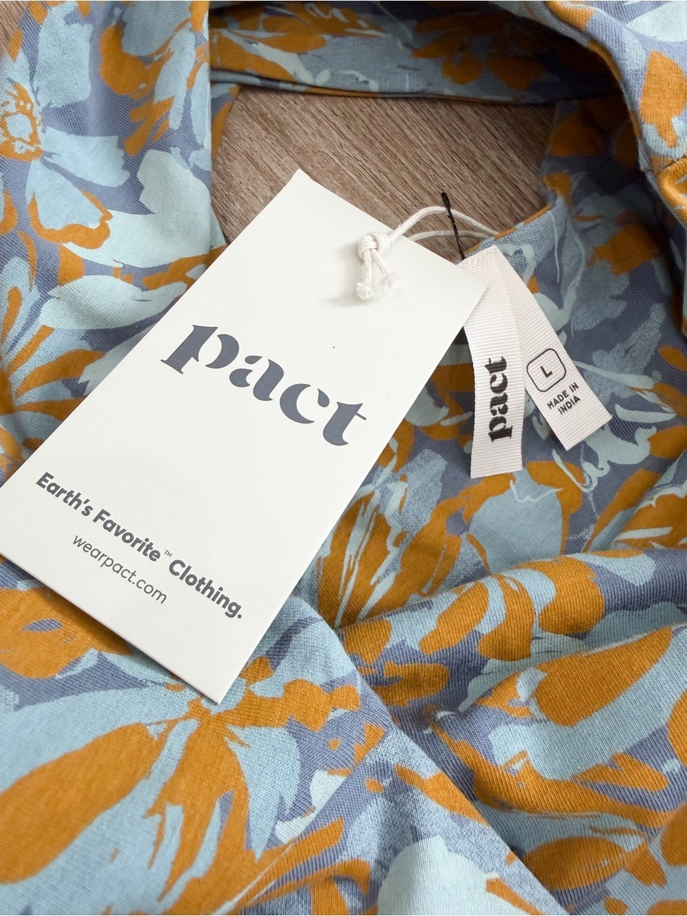 NWT Pact Organic Cotton Brushstroke Floral Scarlett Open Back Twist Dress Large - Picture 12 of 15